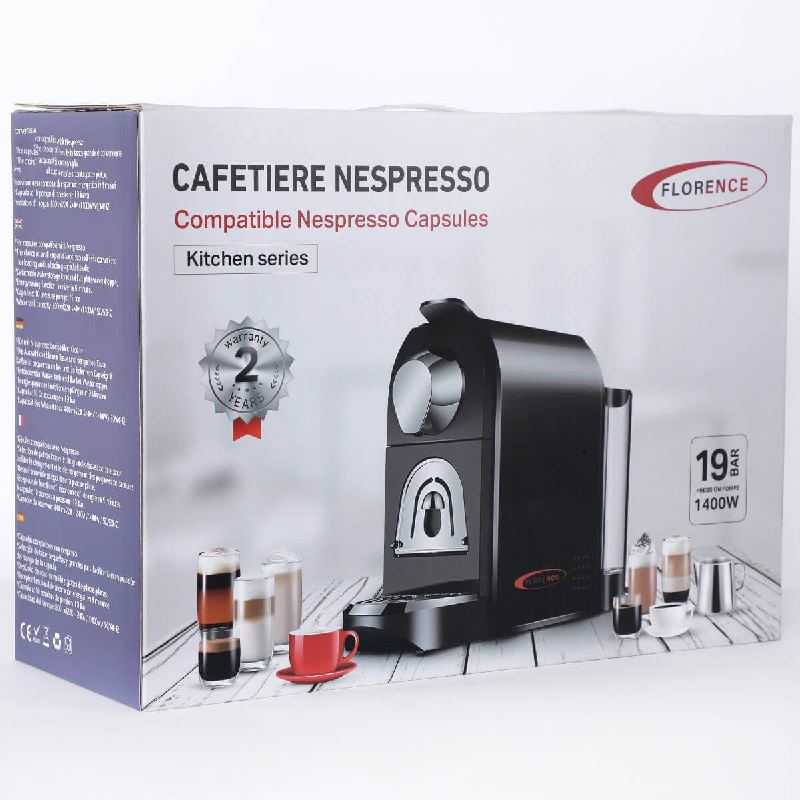 FLORENCE Machine Café À Capsules Nespresso 1400W 800 Ml
