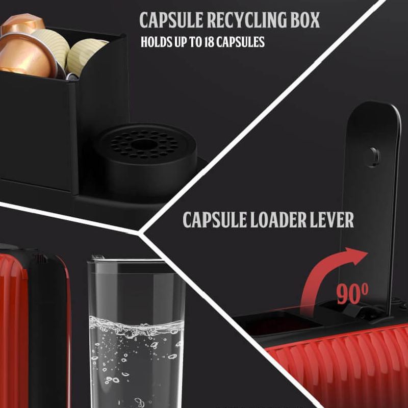 FLORENCE Machine Café À Capsules Nespresso 1400W 1L