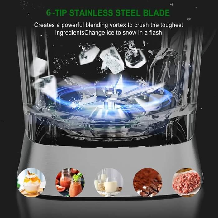 FLORENCE Blender Ultra Puissant 2L 4800W 