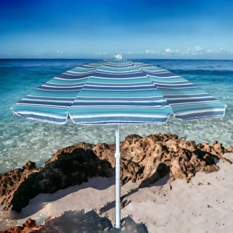 Parasol de plage en tissue anti UV -  2 Mètres- Multicolore