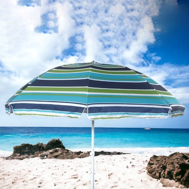 Parasol de plage en tissue anti UV - 2,4 Métres - Multicolore