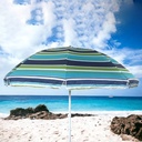 Parasol de plage en tissue anti UV - 2,4 Métres - Multicolore