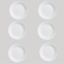 LUMINARC Lot 6 de Assiettes Plates blanc FESTON 25 CM