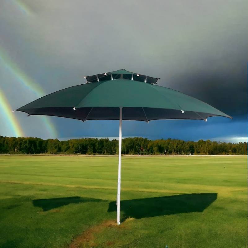 Parasol De Plage Double Chapeau - 2,5 Mètres - En tissue anti UV