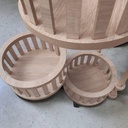 Étagère de rangement en bois forme rond