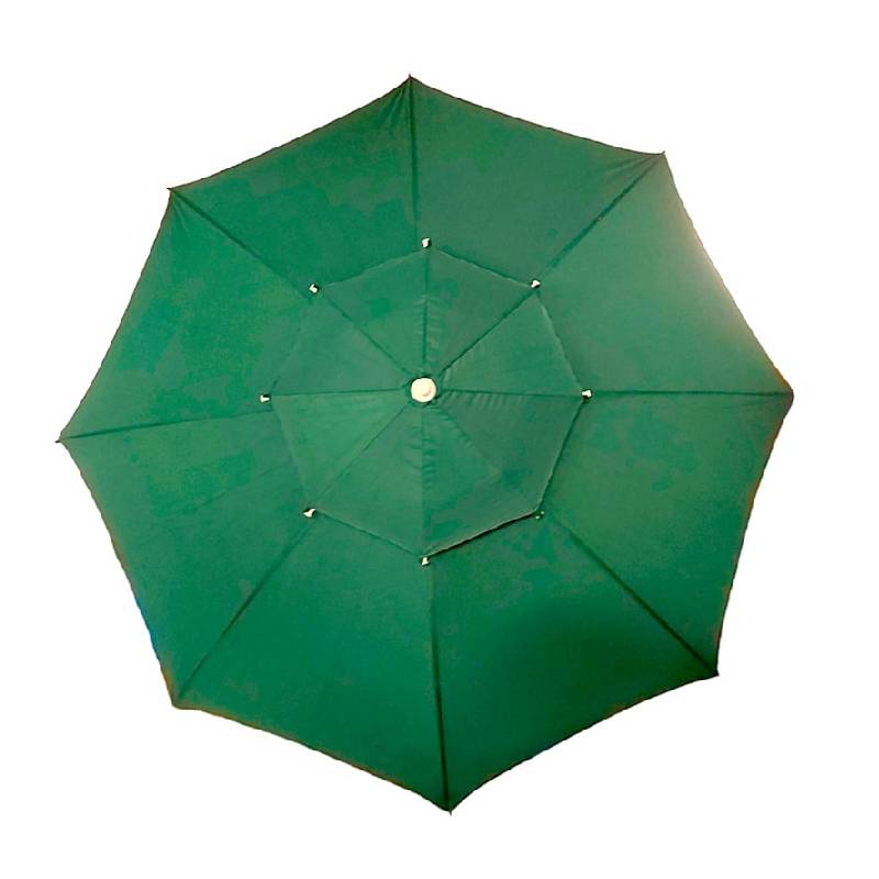 Parasol De Plage Double Chapeau - 2,5 Mètres - En tissue anti UV