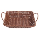 Panier de rangement tissé à la main rectangulaire en rotin