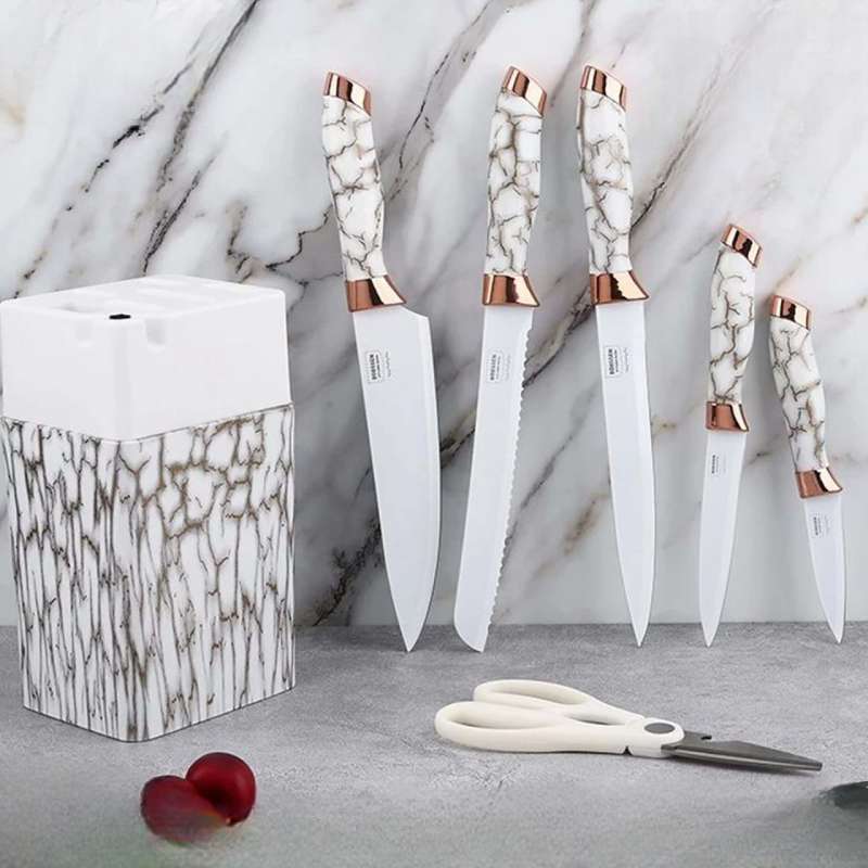 Ensemble De Couteaux De Cuisine Avec Support BOBSSEN 7 Pièces