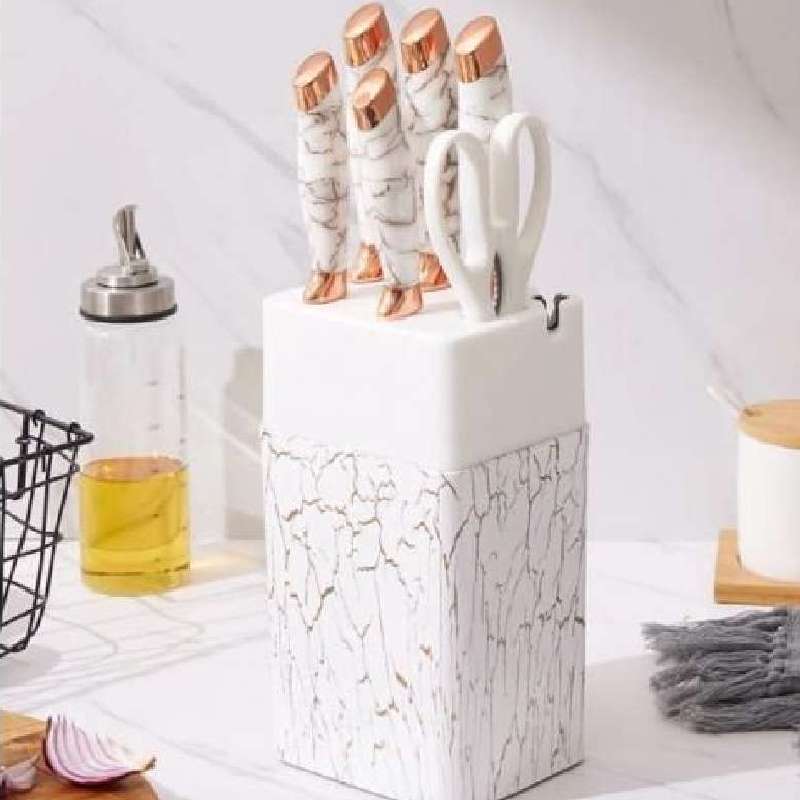 Ensemble De Couteaux De Cuisine Avec Support BOBSSEN 7 Pièces