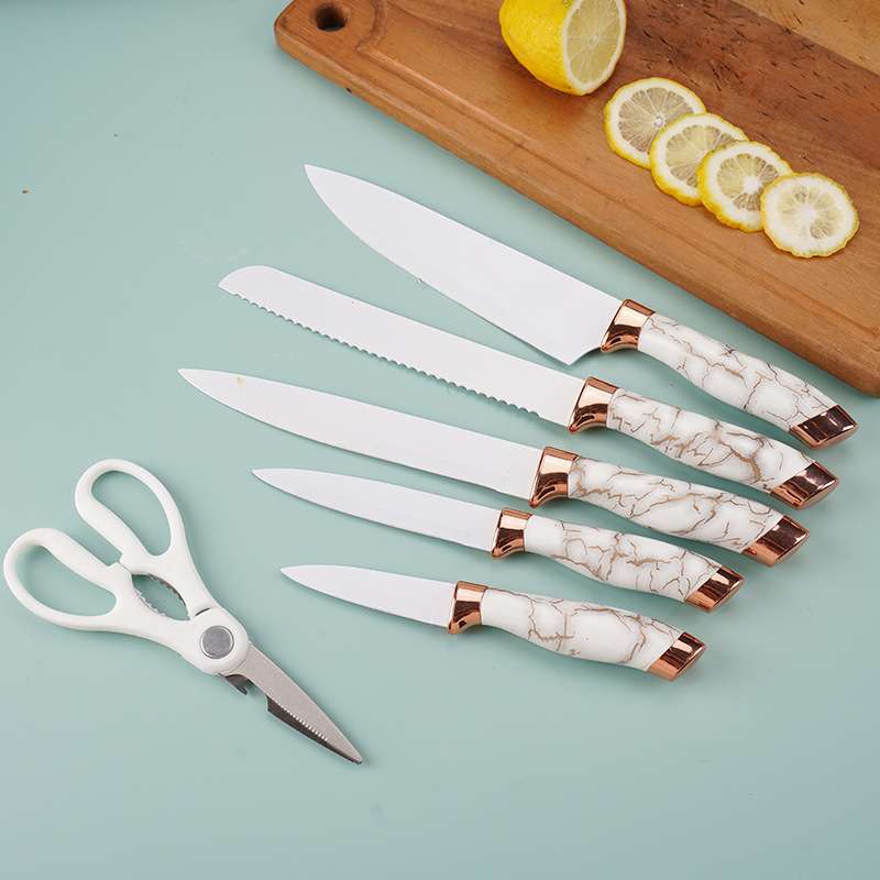 Ensemble De Couteaux De Cuisine Avec Support BOBSSEN 7 Pièces