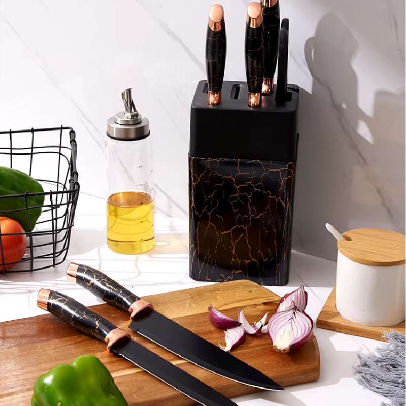 Ensemble De Couteaux De Cuisine Avec Support BOBSSEN 7 Pièces