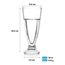 AZUR GLASS Coffret De 6 Gobelet A Milkshake RIVIERA 30 cl