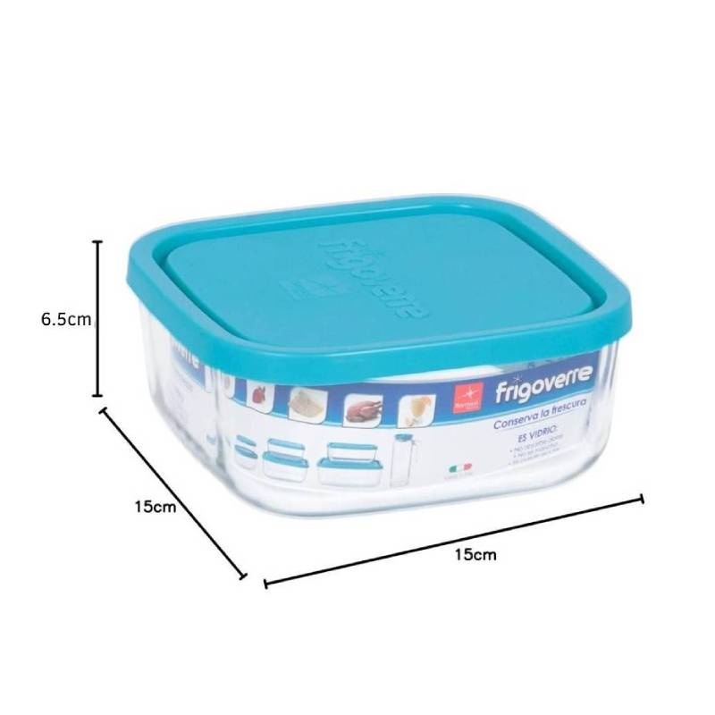 Boîtes de Conservation Carré Frigoverre Bormioli Rocco 15x15cm / 100cl
