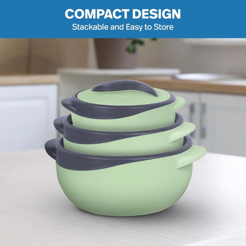Set 4 Pièces Thermos Alimentaire Isotherme Vert d'Eau-PARISA Pinnacle