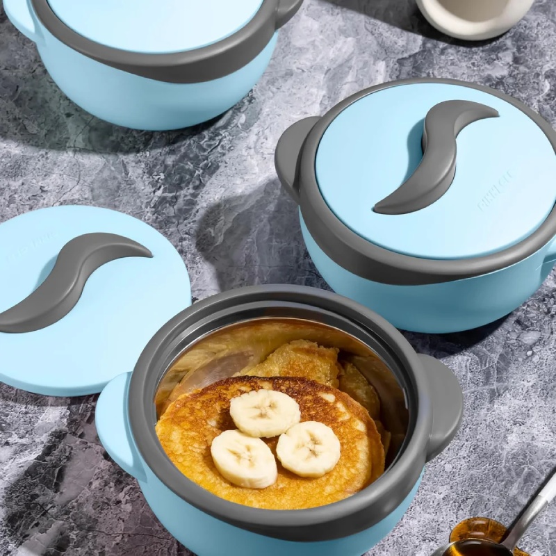 Set 4 Pièces Thermos Alimentaire Isotherme Bleu-PARISA Pinnacle