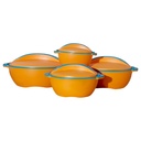 Set 4 Pièces Thermos Alimentaire Isotherme Orange-PICASSO Pinnacle