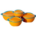 Set 4 Pièces Thermos Alimentaire Isotherme Orange-PICASSO Pinnacle