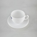 Luminarc Coffret De 6 Verres à Café Tasse et Sous Tasses Essence Blanc 9 CL