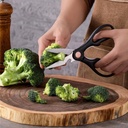 Ensemble de 8 couteaux de cuisine KUNSION en acier inoxydable avec support - Noir