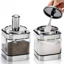 Ensemble de 4 bocaux alimentaires en verre avec une cuillère