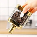 Ensemble de 4 bocaux alimentaires Doré en verre avec une cuillère