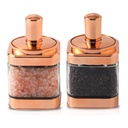 Ensemble de 4 bocaux alimentaires Or Rose en verre avec une cuillère