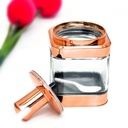 Ensemble de 4 bocaux alimentaires Or Rose en verre avec une cuillère