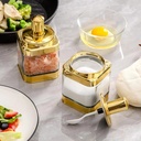 Ensemble de 3 bocaux alimentaires en verre avec une cuillère