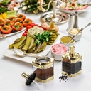 Ensemble de 3 bocaux alimentaires en verre avec une cuillère
