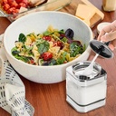 Ensemble de 3 bocaux alimentaires Argenté en verre avec une cuillère