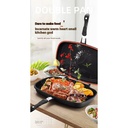 Poêle Double Face Royal DESSINI 36cm - GRIS