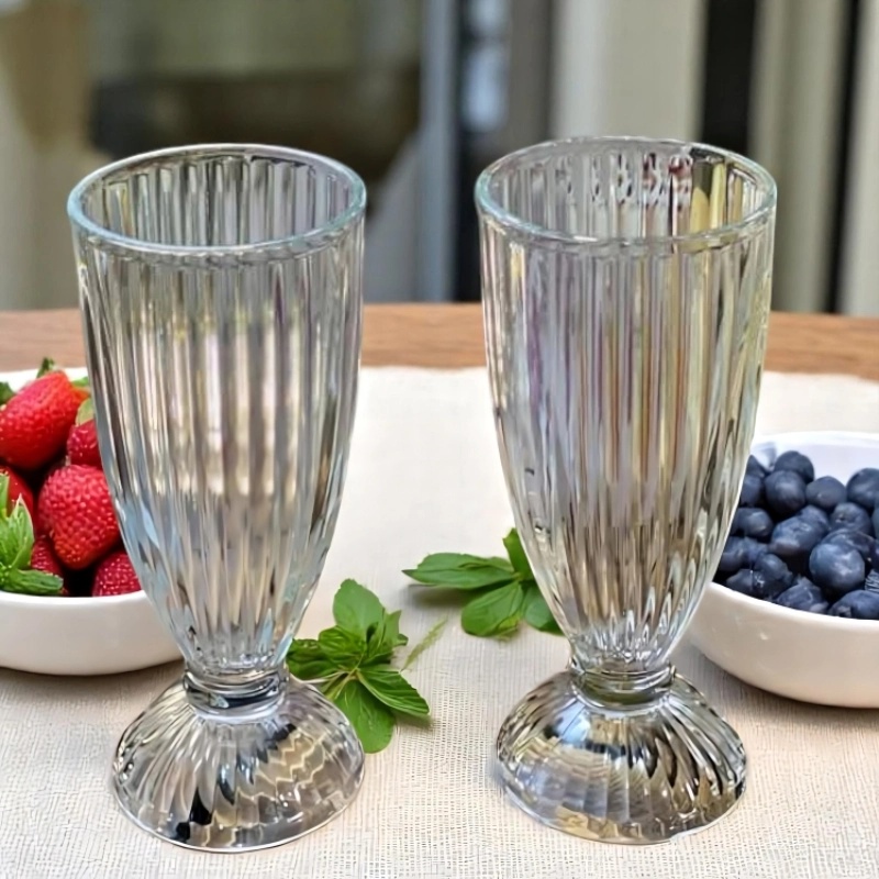Coffret de 6 Coupe AZUR Glass 380ml -SEASHELL MILK SHAKE