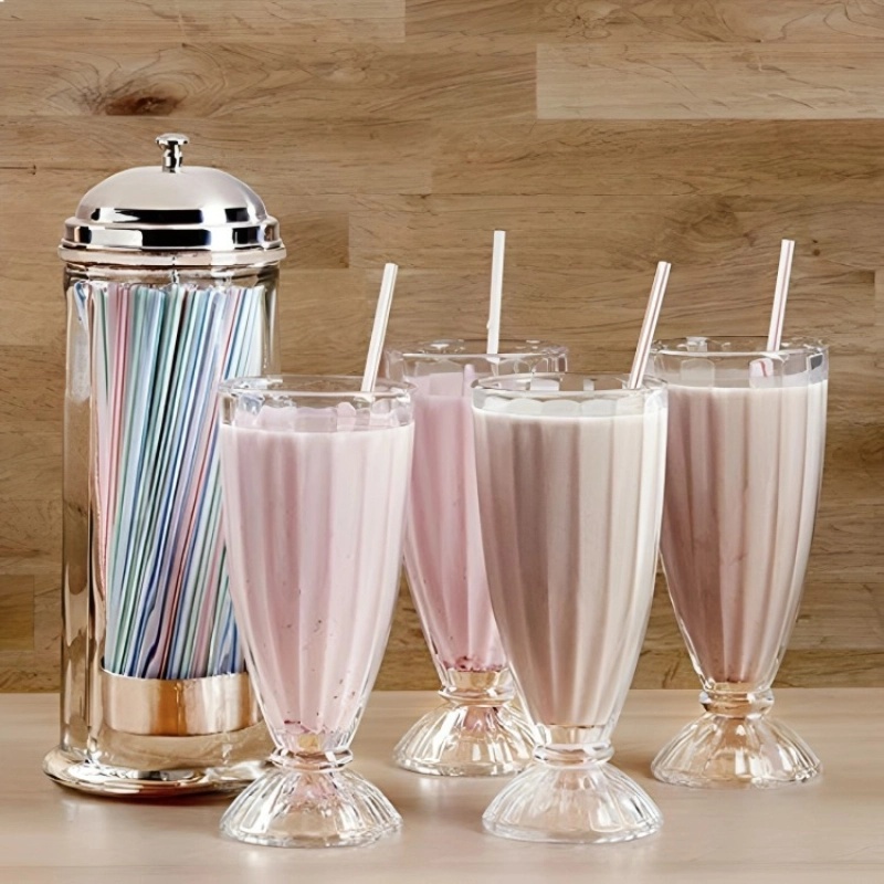 Coffret de 6 Coupe AZUR Glass 380ml -SEASHELL MILK SHAKE