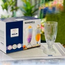 Coffret de 6 Coupe AZUR Glass 380ml -SEASHELL MILK SHAKE