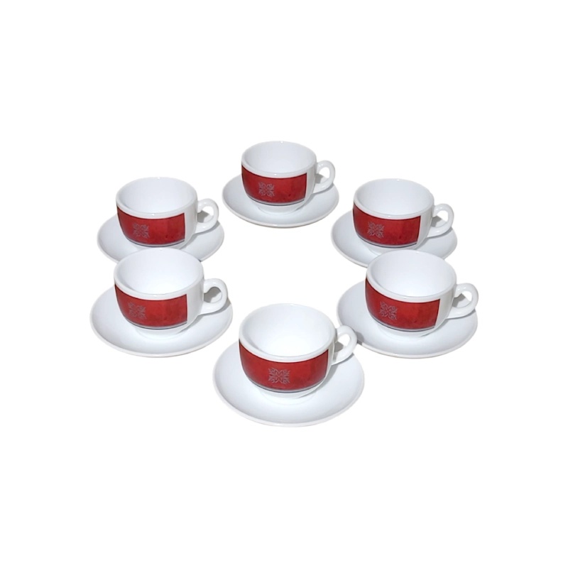 Luminarc Coffret De 6 Verres à Café Tasse et Sous Tasses – RUBIS 9 CL