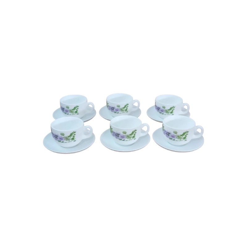 Luminarc Coffret De 6 Verres à Café Tasse et Sous Tasses – MABELLE 9 CL