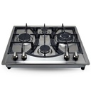 Plaque de Cuisson à Gaz 4 Feux Inox Métal Fonte FLORENCE FH-401SC