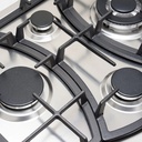 Plaque de Cuisson à Gaz 4 Feux Inox Métal Fonte FLORENCE FH-401SC