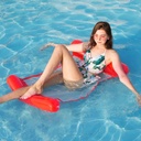 SAINTEVE Hamac de Piscine Gonflable Flottant Pliable -110 x 80 x 18 cm- 1 place