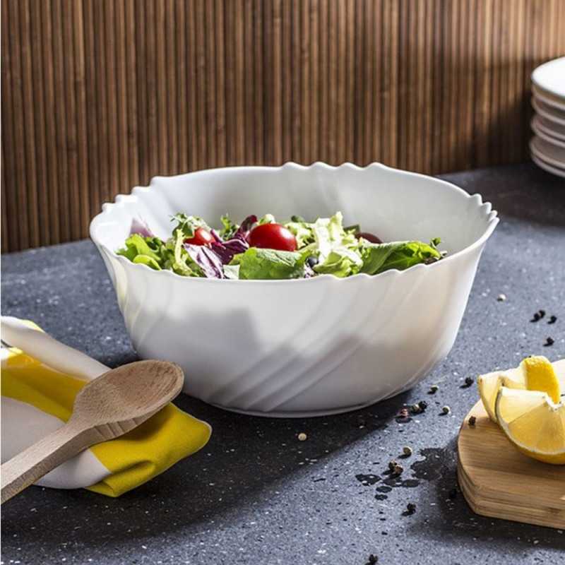 Saladier Bormioli Rocco EBRO Blanc 23 cm, verre opale, 1 pièce