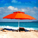 Parasol De Plage Double Chapiteaux- 2,5 Mètres - En tissue anti UV