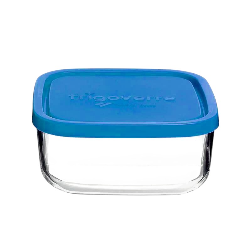 Lot de 3 Boites de Conservation Carrées en Verre Bormioli Rocco – Série Frigoverre