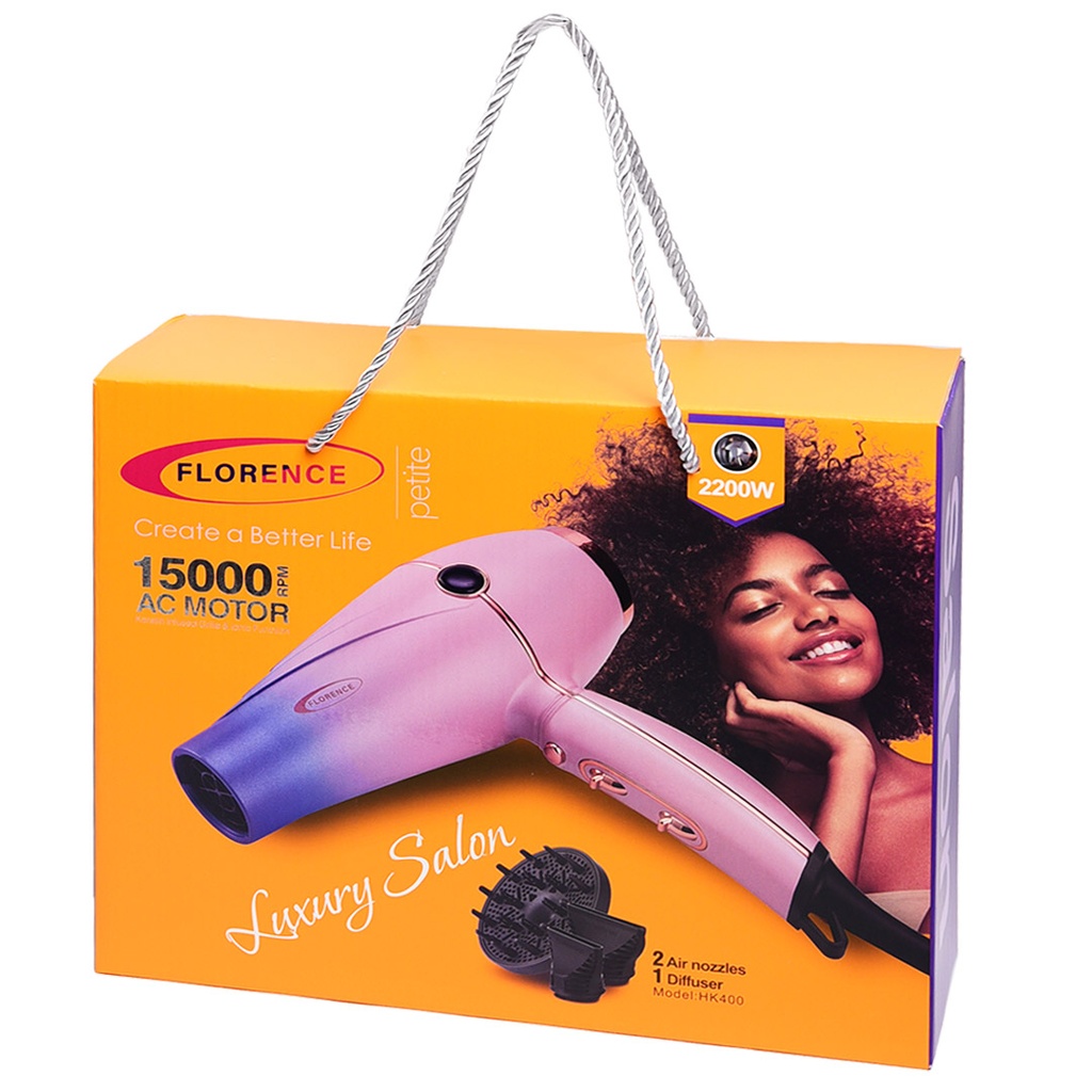 Sèche Cheveux Florence HK400 2200W -Rose