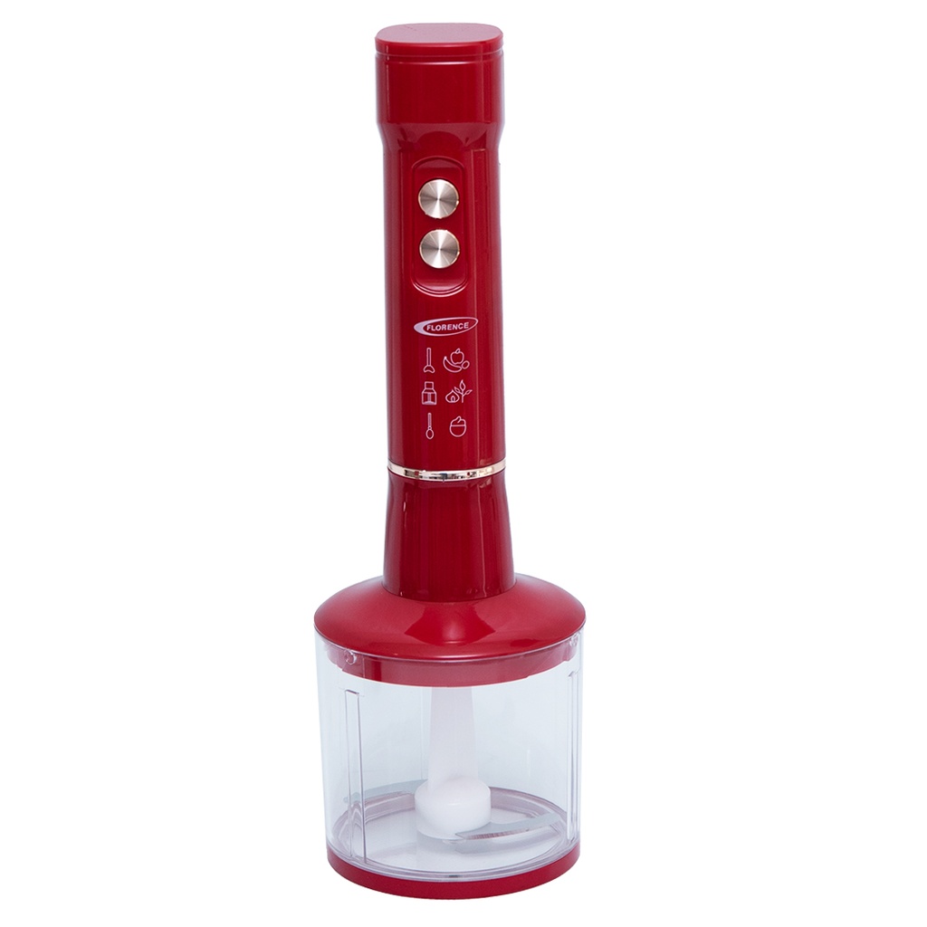 Mixeur Plongeant 4En1 Florence HK452 - 400W - Rouge