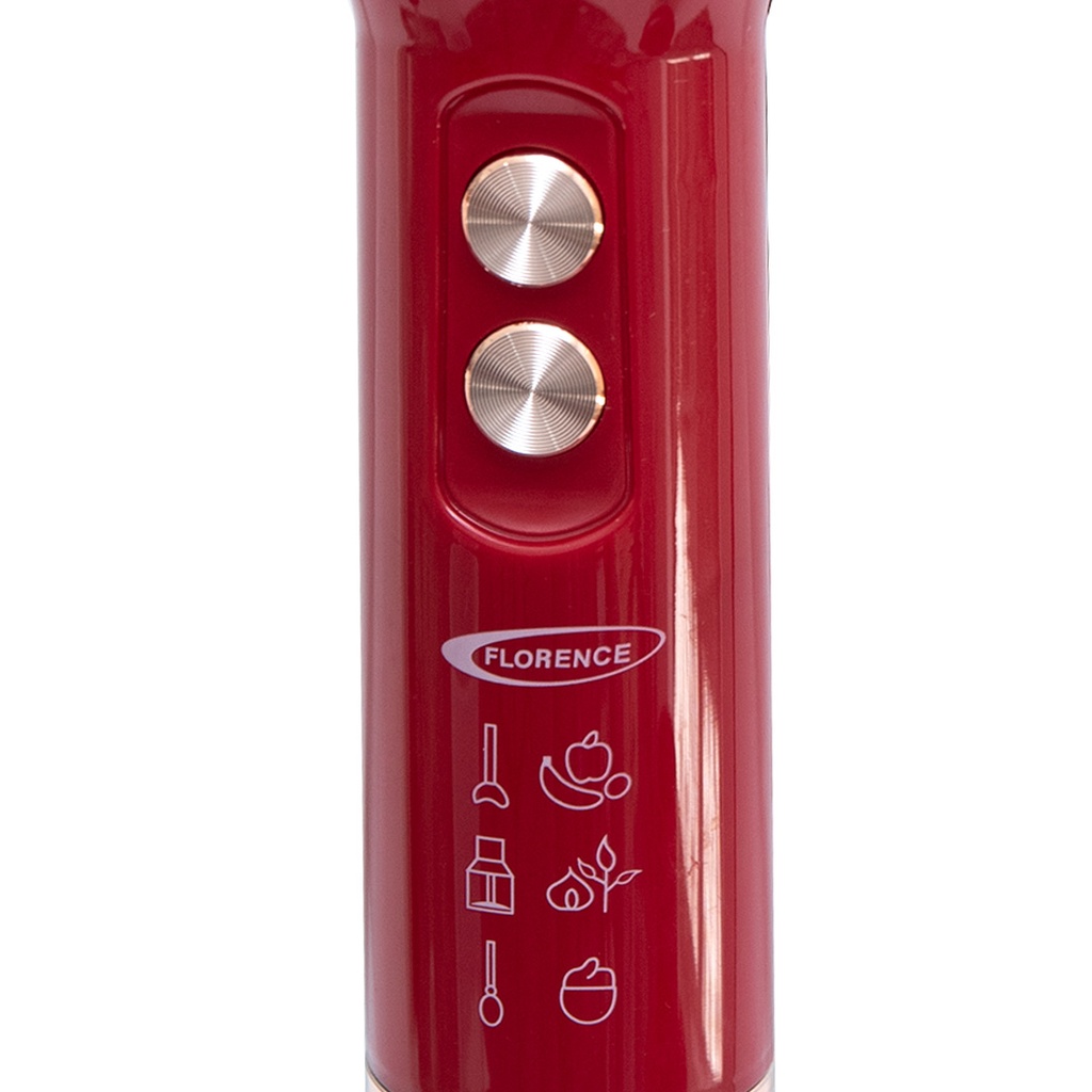 Mixeur Plongeant 4En1 Florence HK452 - 400W - Rouge