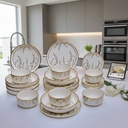 Service à Table en Porcelaine 24 Pièces Golden House