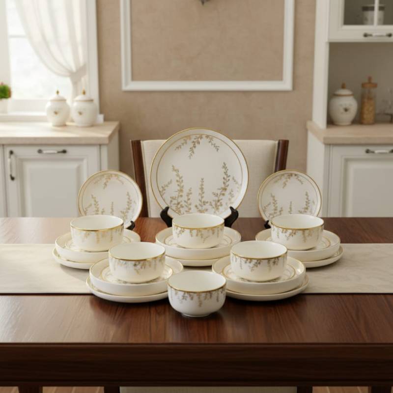 Service à Table en Porcelaine 24 Pièces Golden House