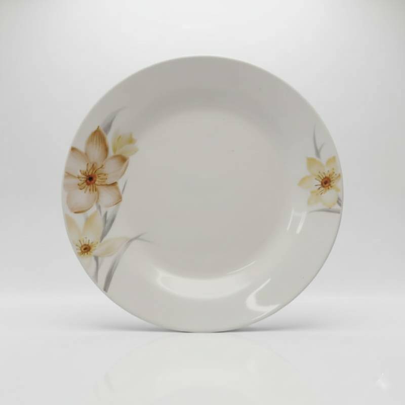 Service à Table 20 Pièces en Porcelaine - Floral Biege