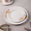 Service à Table 20 Pièces en Porcelaine - Floral Jaune