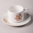 Service à Table 20 Pièces en Porcelaine - Floral Jaune